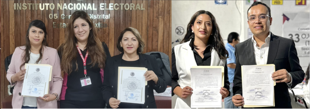 Entregaron a Patricia Galindo y Samuel Hernández constancia para diputaciones